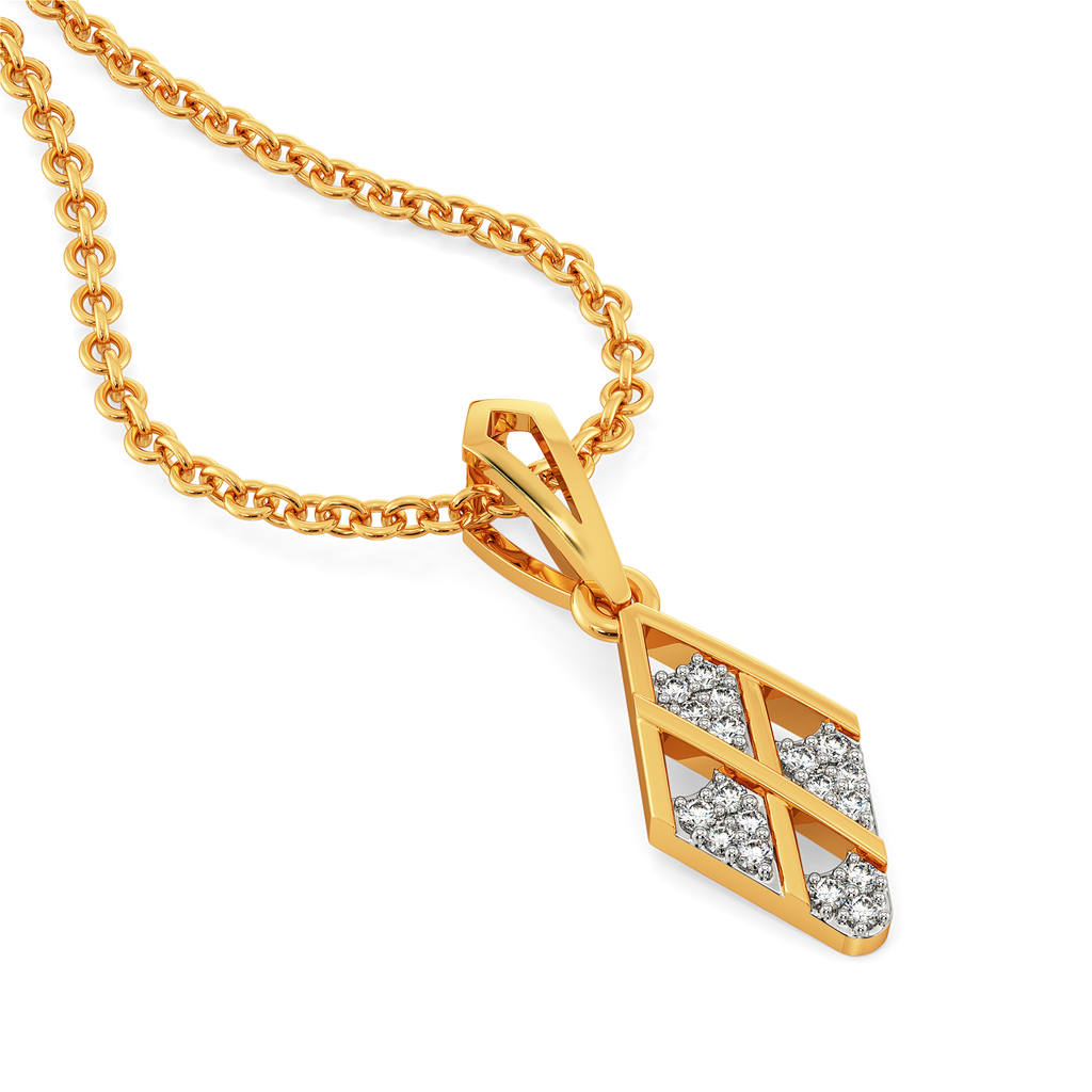 Pretty Bold Plaid Diamond Pendants