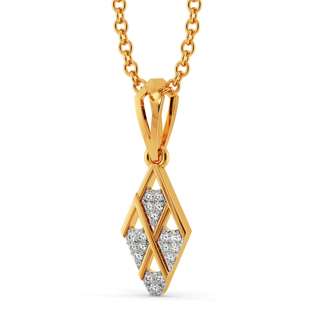 Pretty Bold Plaid Diamond Pendants