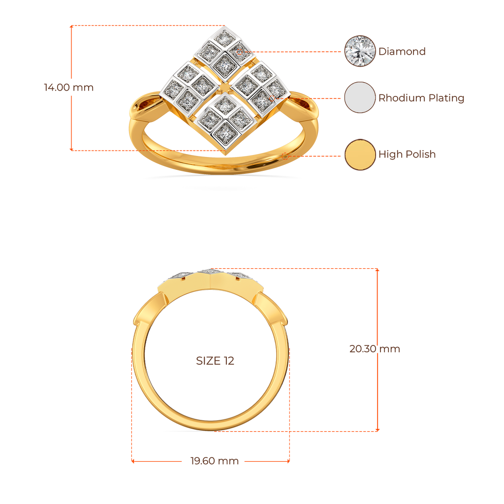 Plaid Unraveled Diamond Rings image