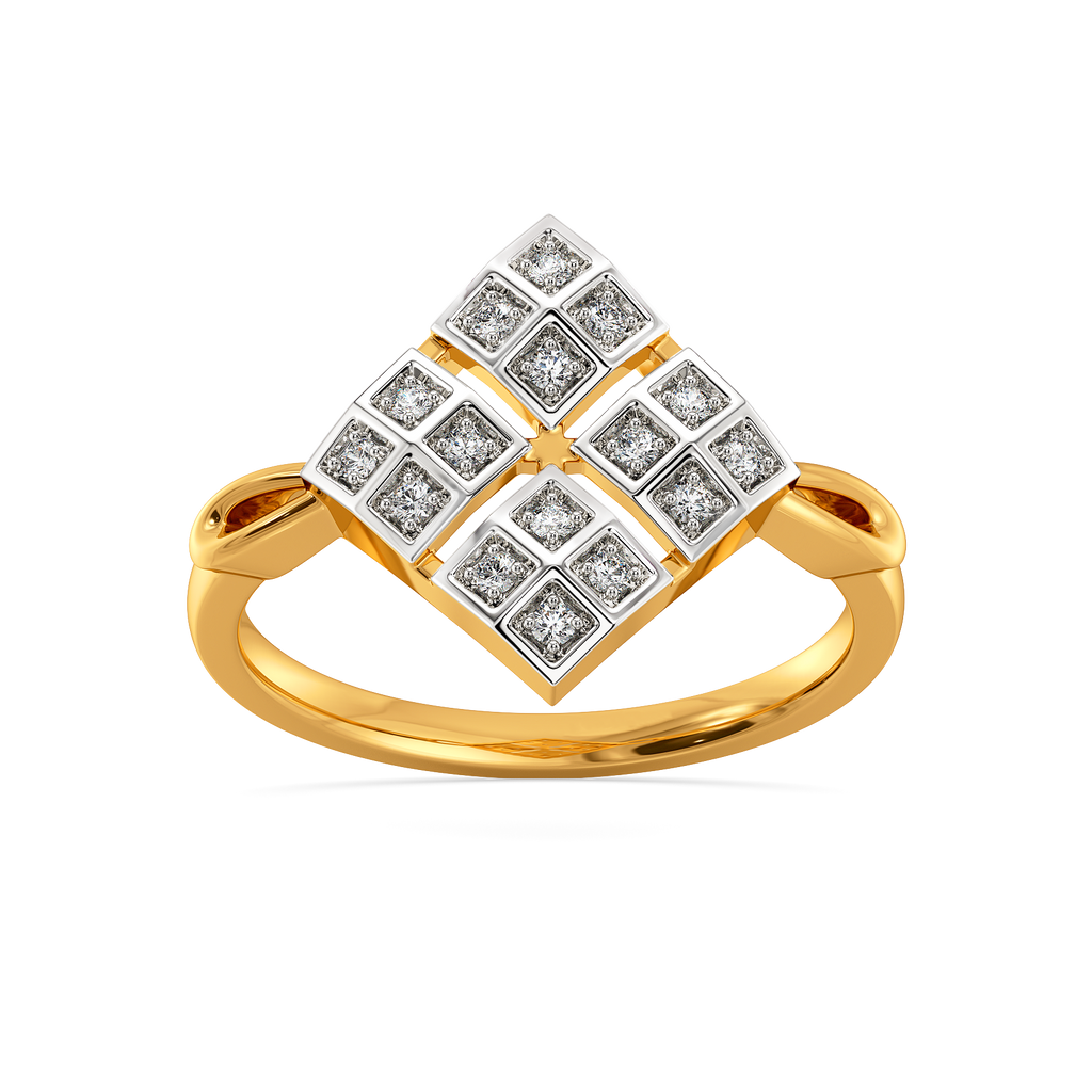 Plaid Unraveled Diamond Rings alternate view 3