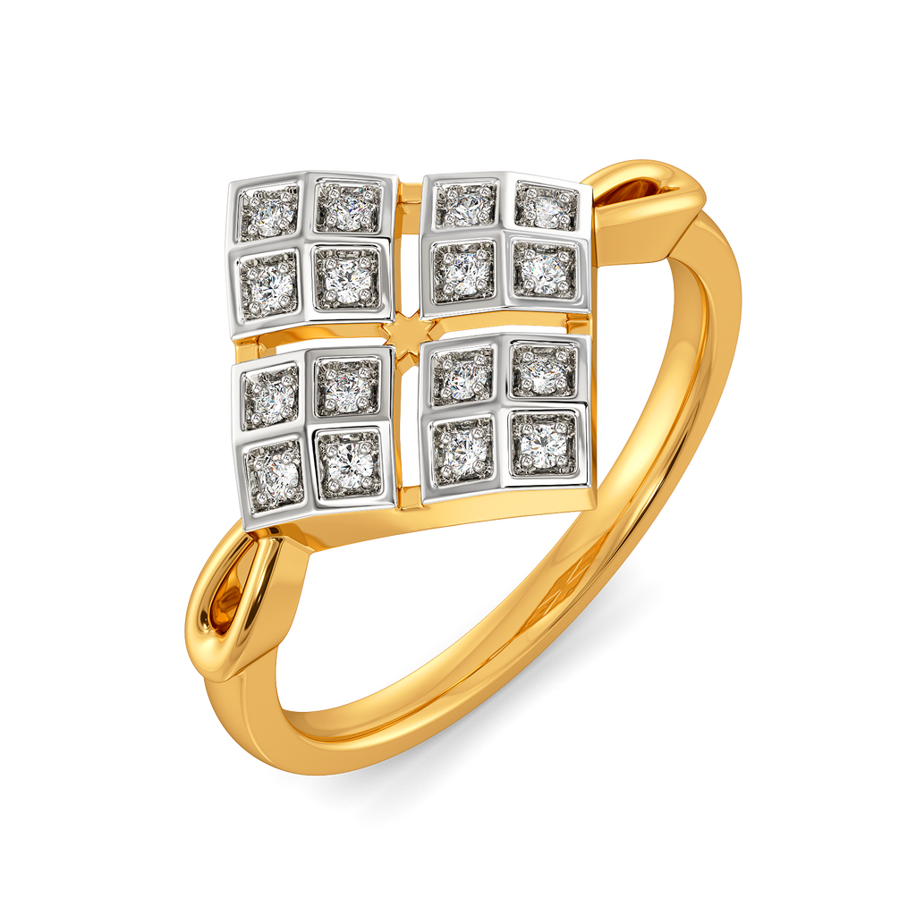 Plaid Unraveled Diamond Rings