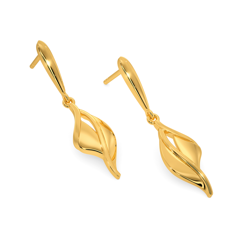 Wrapped in Cozy Gold Earrings