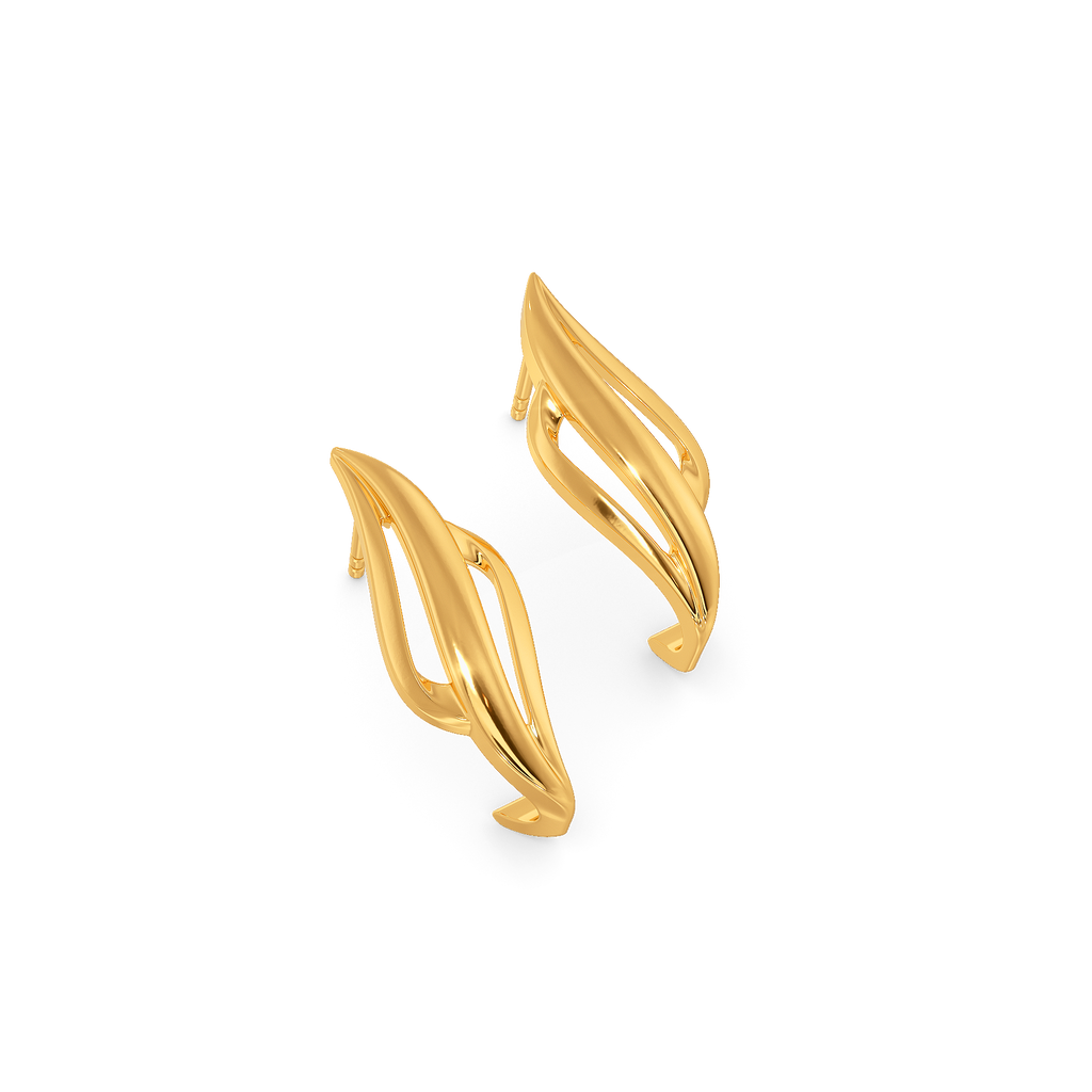 Autumn Wrapped Gold Earrings