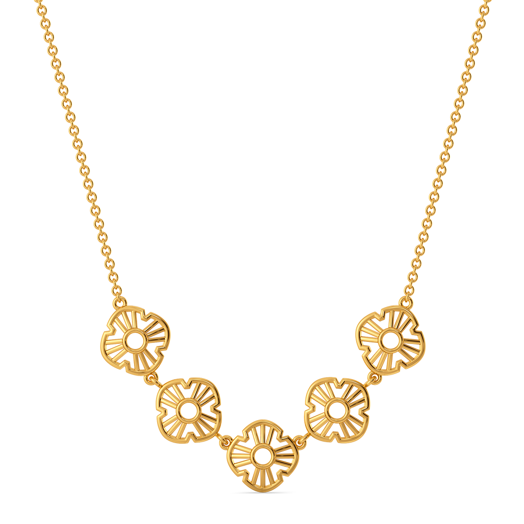 Summer Crochet Gold Necklaces