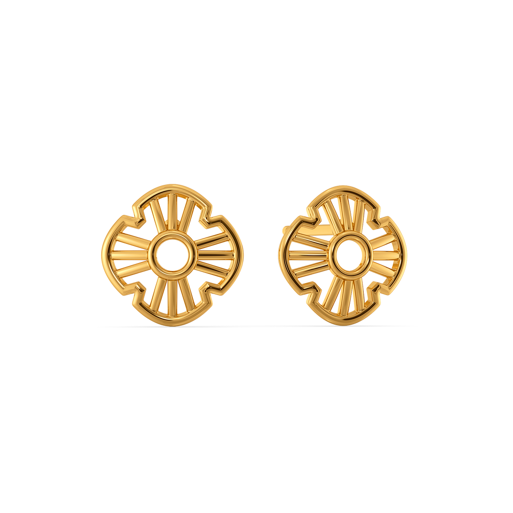 Summer Crochet Gold Earrings