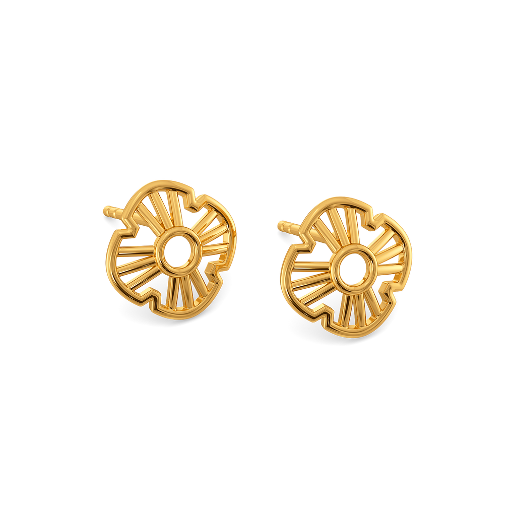 Summer Crochet Gold Earrings