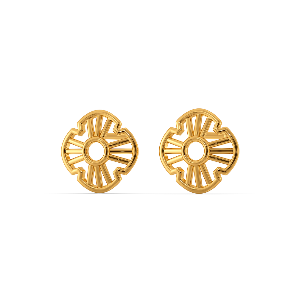 Summer Crochet Gold Earrings