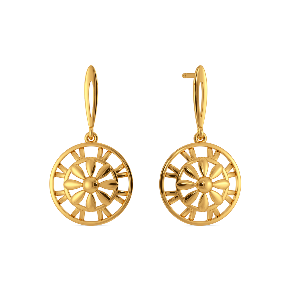 Rosy Knot Gold Earrings