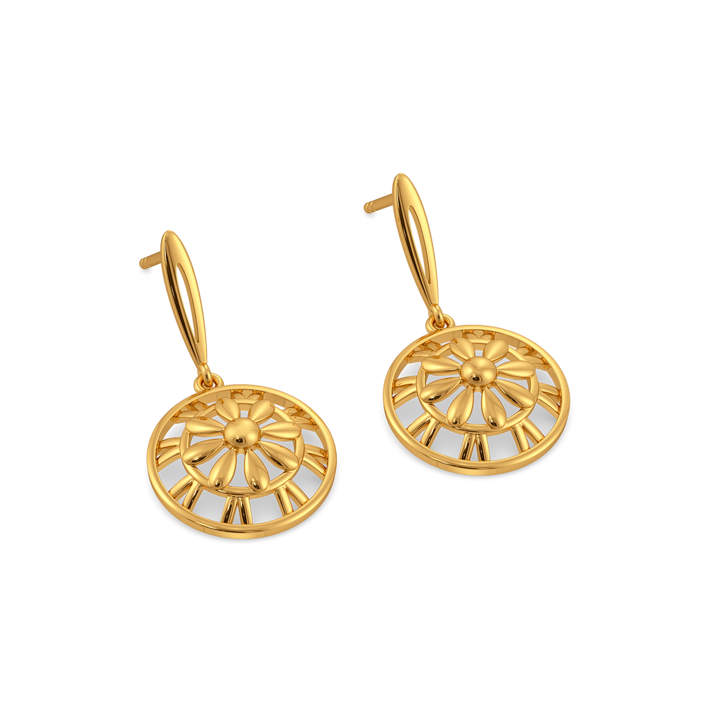 Rosy Knot Gold Earrings