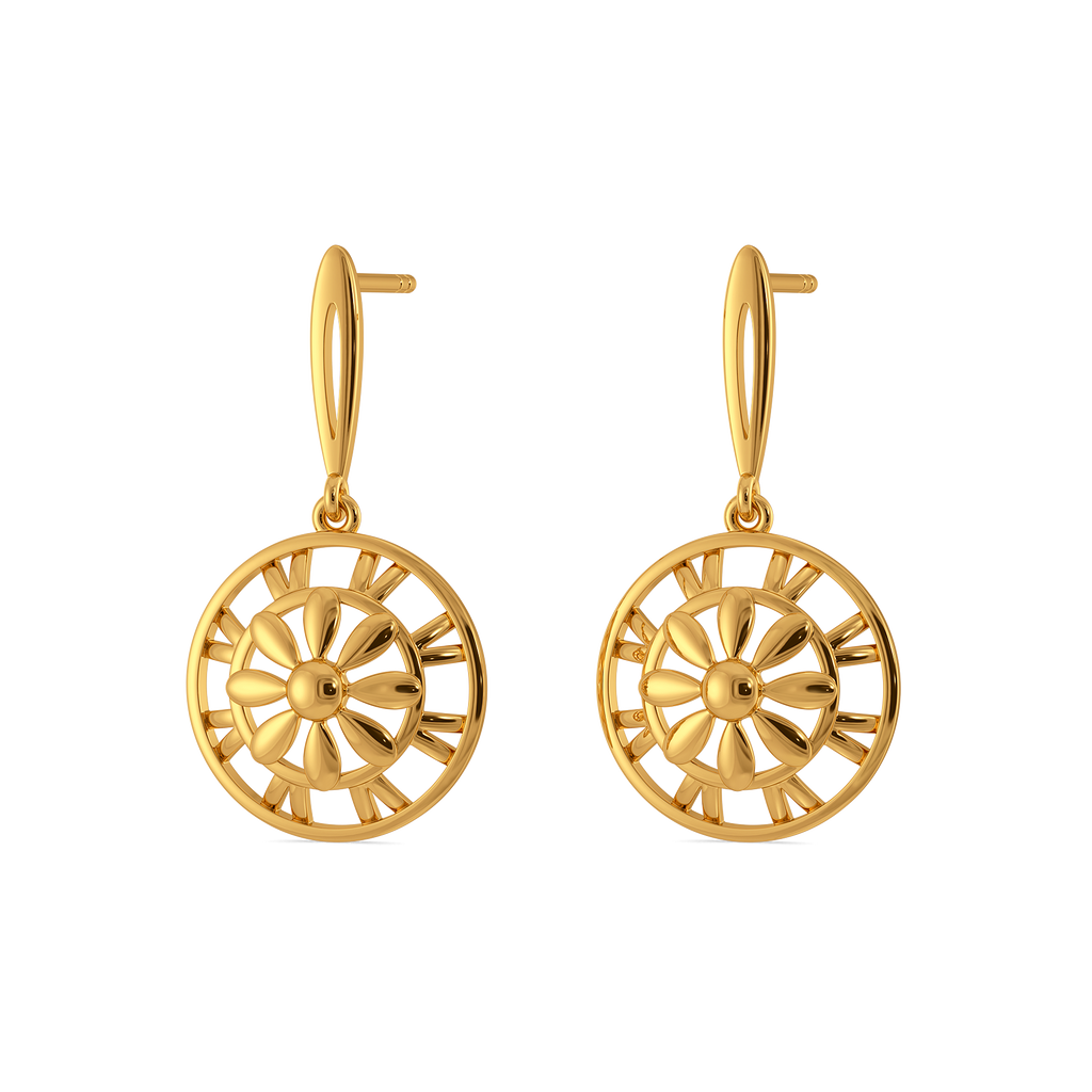 Rosy Knot Gold Earrings