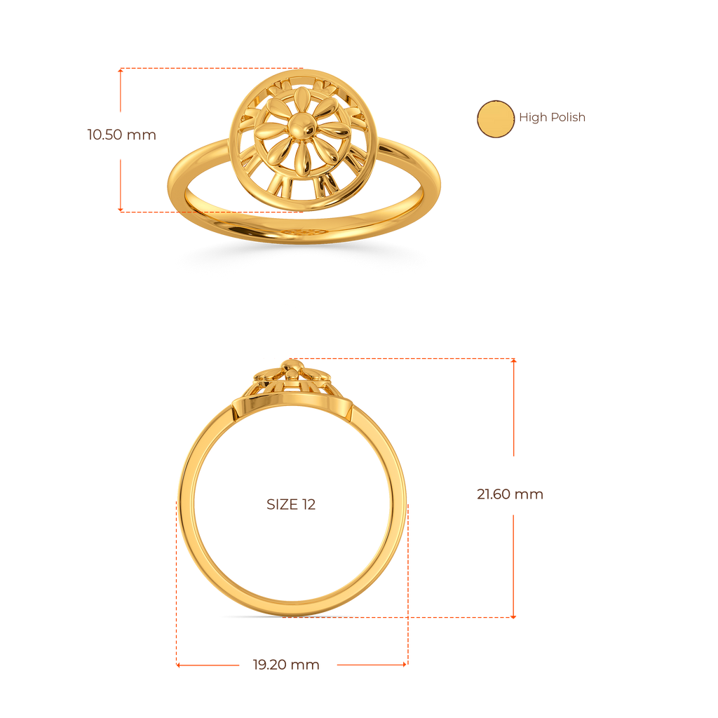 Rosy Knot Gold Rings image