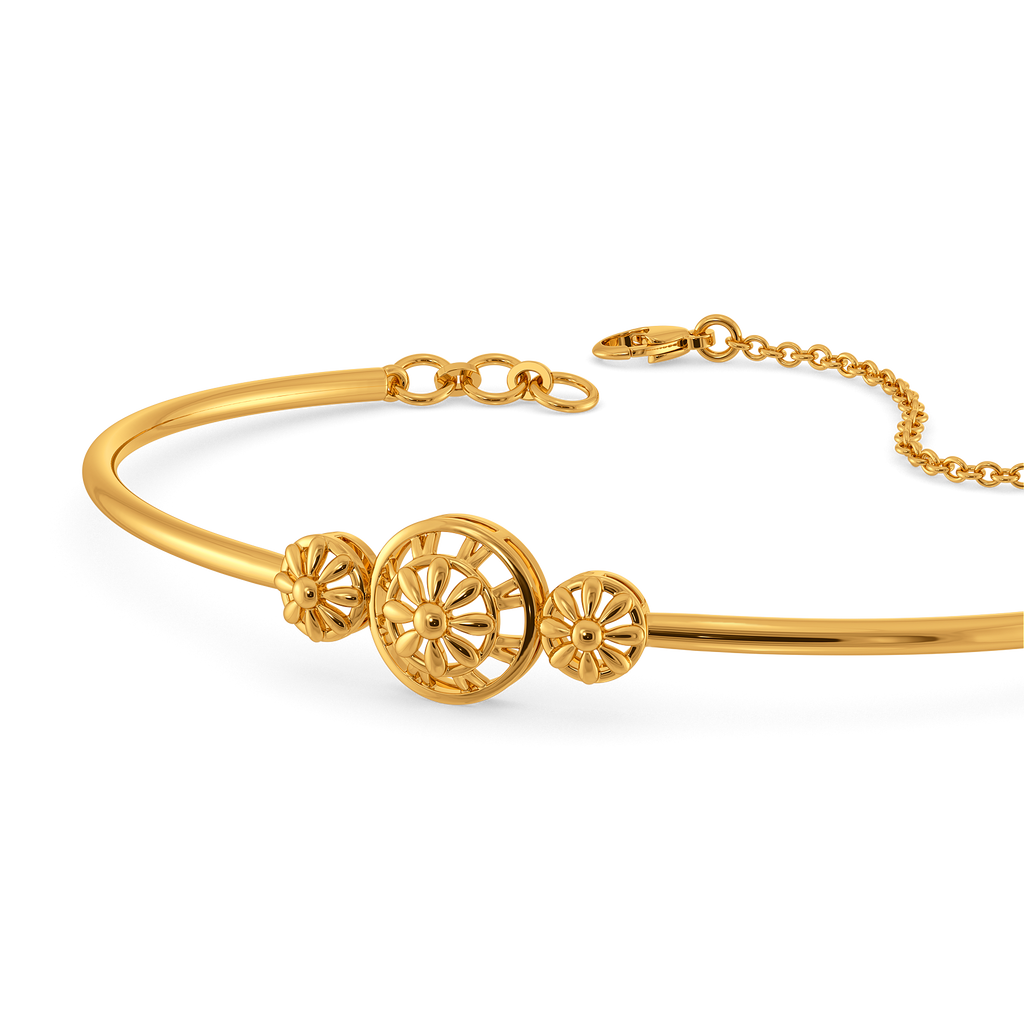 Rosy Knot Gold Bangles