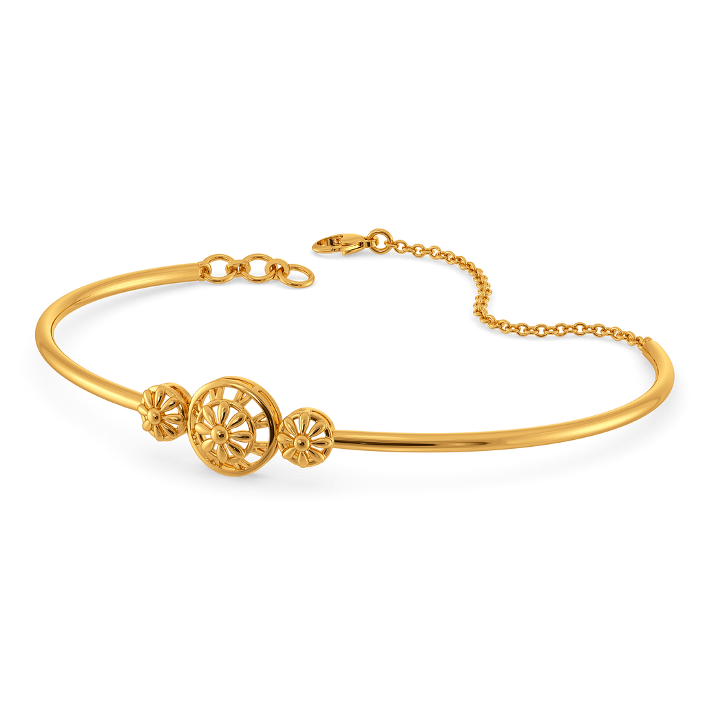 Rosy Knot Gold Bangles