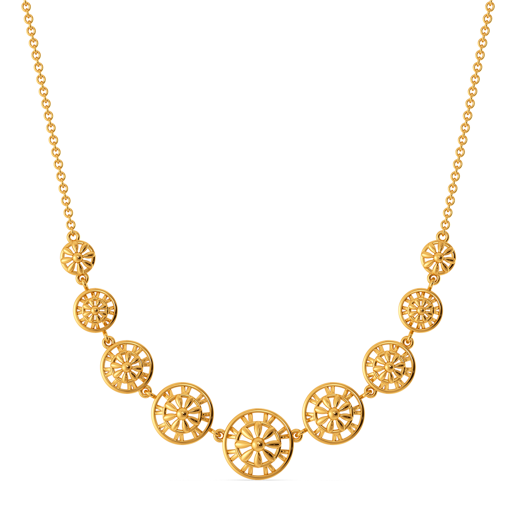 Rosy Knot Gold Necklaces