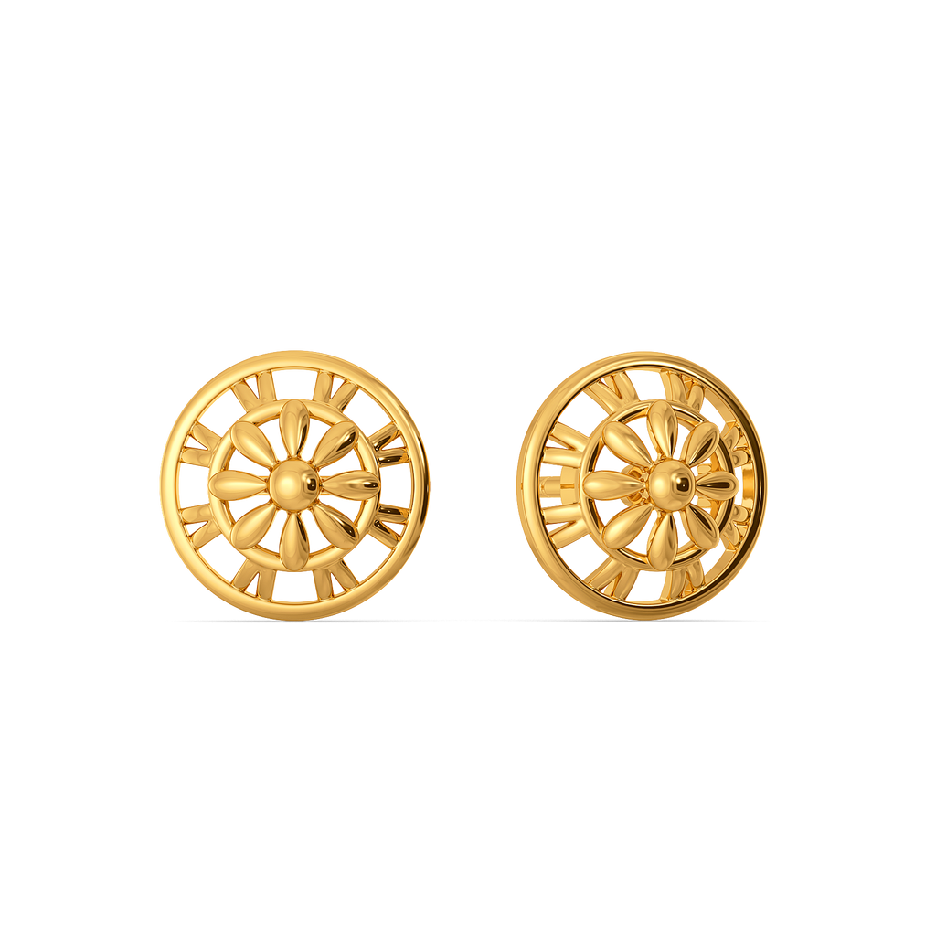 Rosy Knot Gold Earrings
