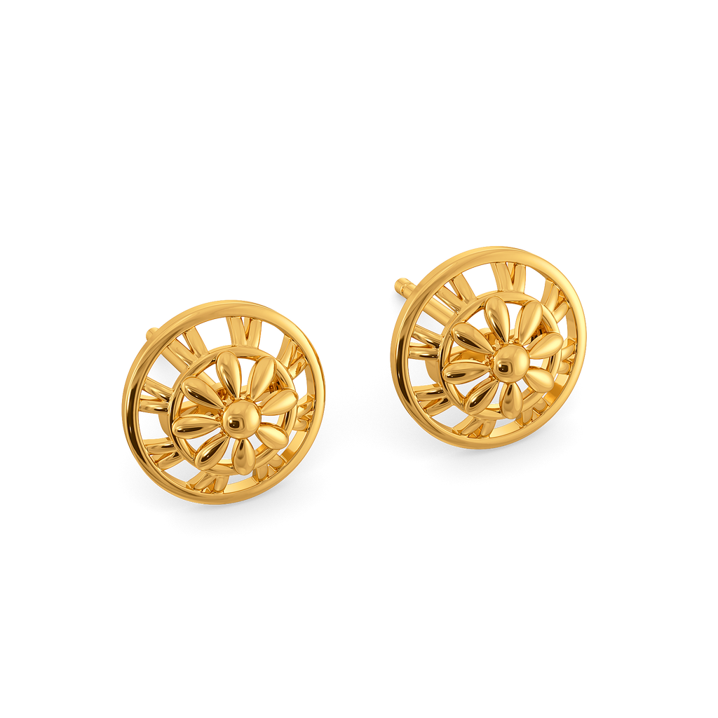 Rosy Knot Gold Earrings