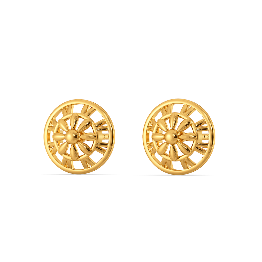 Rosy Knot Gold Earrings