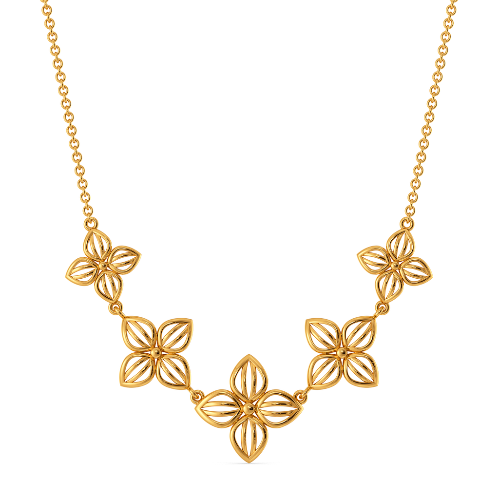 Woven Whispers Gold Necklaces