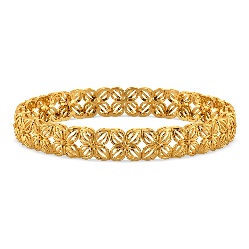 Woven Whispers Gold Bangles