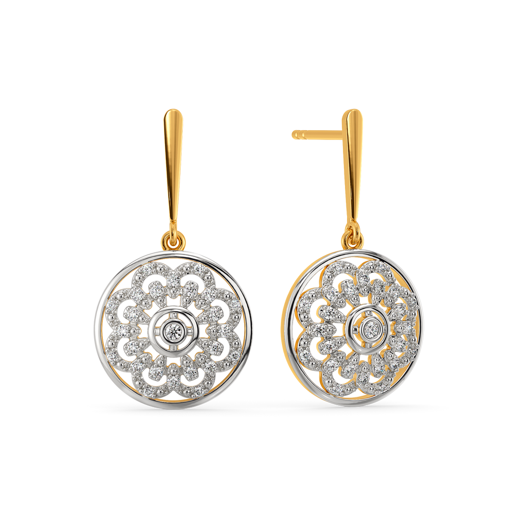 Crochet Charm Diamond Earrings