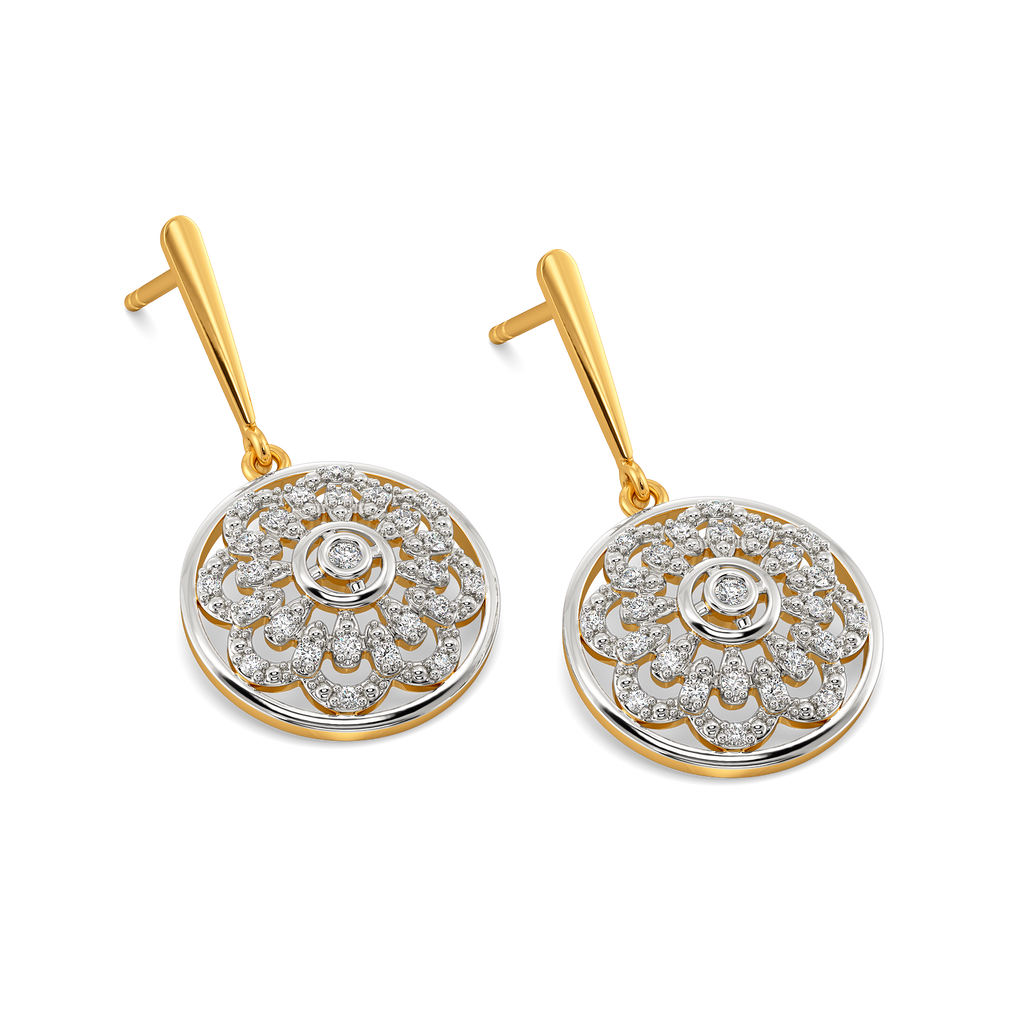 Crochet Charm Diamond Earrings