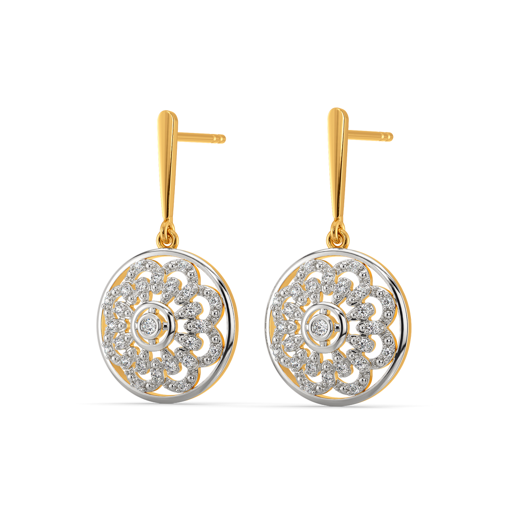 Crochet Charm Diamond Earrings