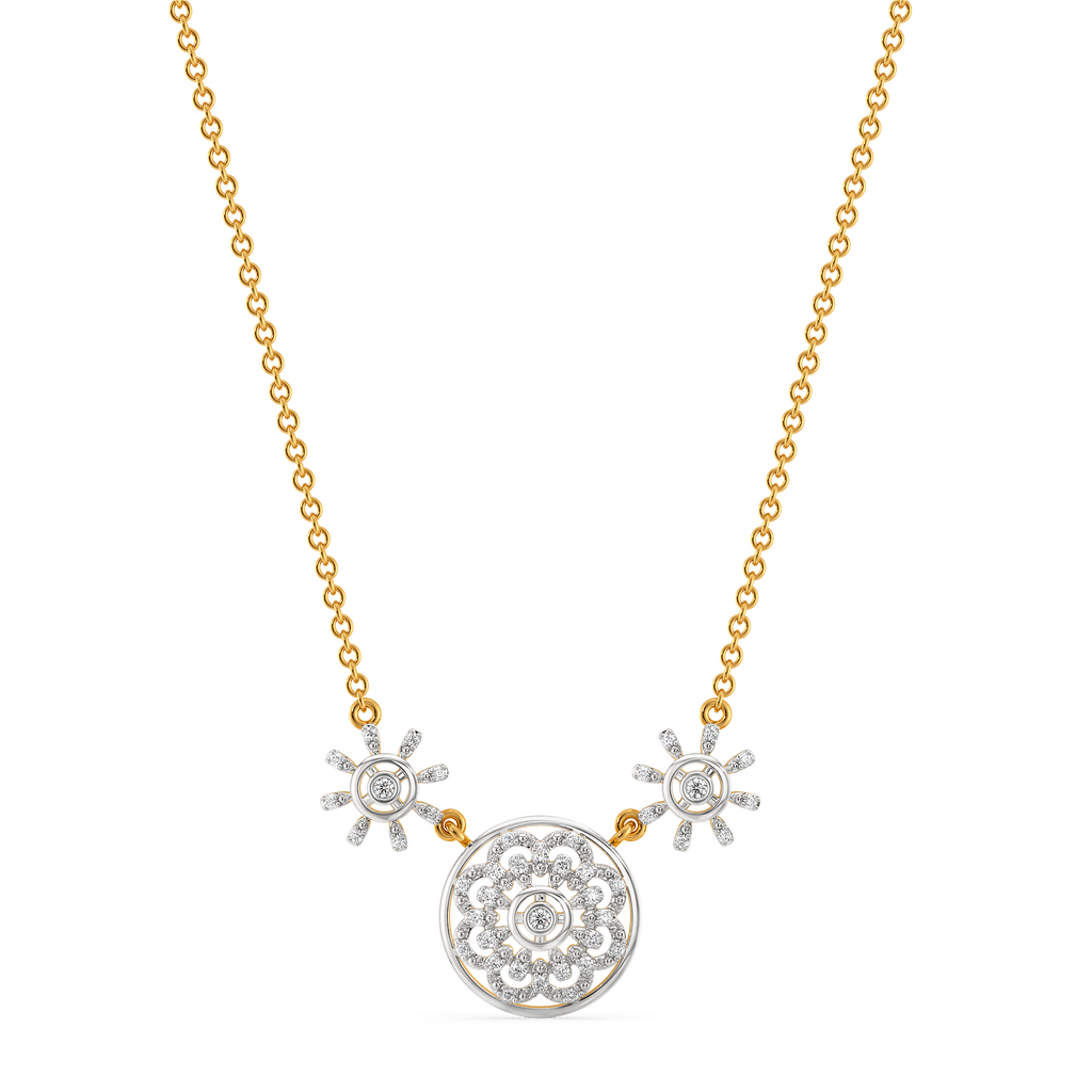 Crochet Charm Diamond Necklaces