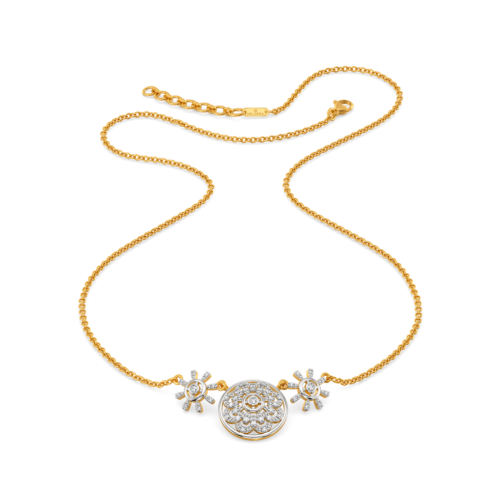 Crochet Charm Diamond Necklaces