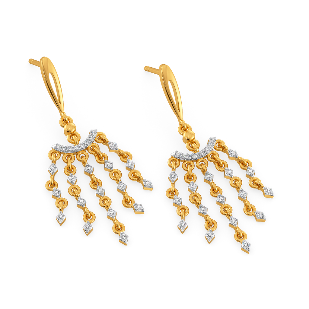 Gleam Cluster Diamond Earrings