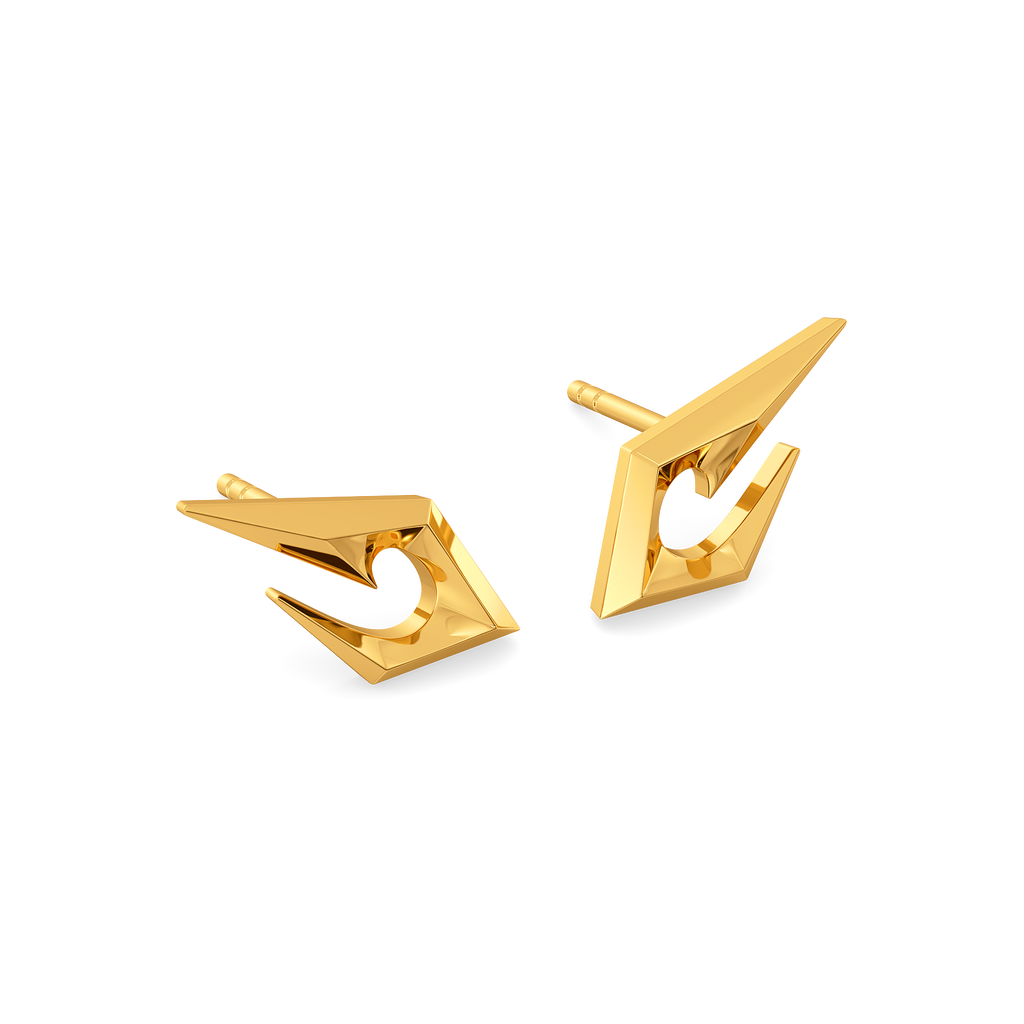 Punk Perimeter Gold Earrings