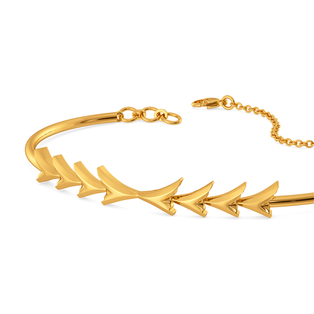 Punk Polished Gold Bangles