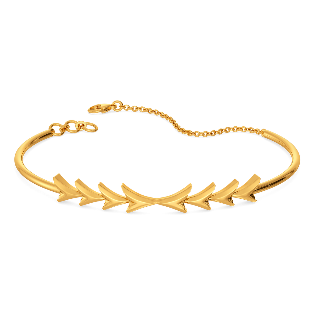 Punk Polished Gold Bangles