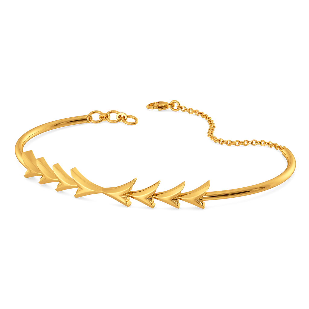 Punk Polished Gold Bangles