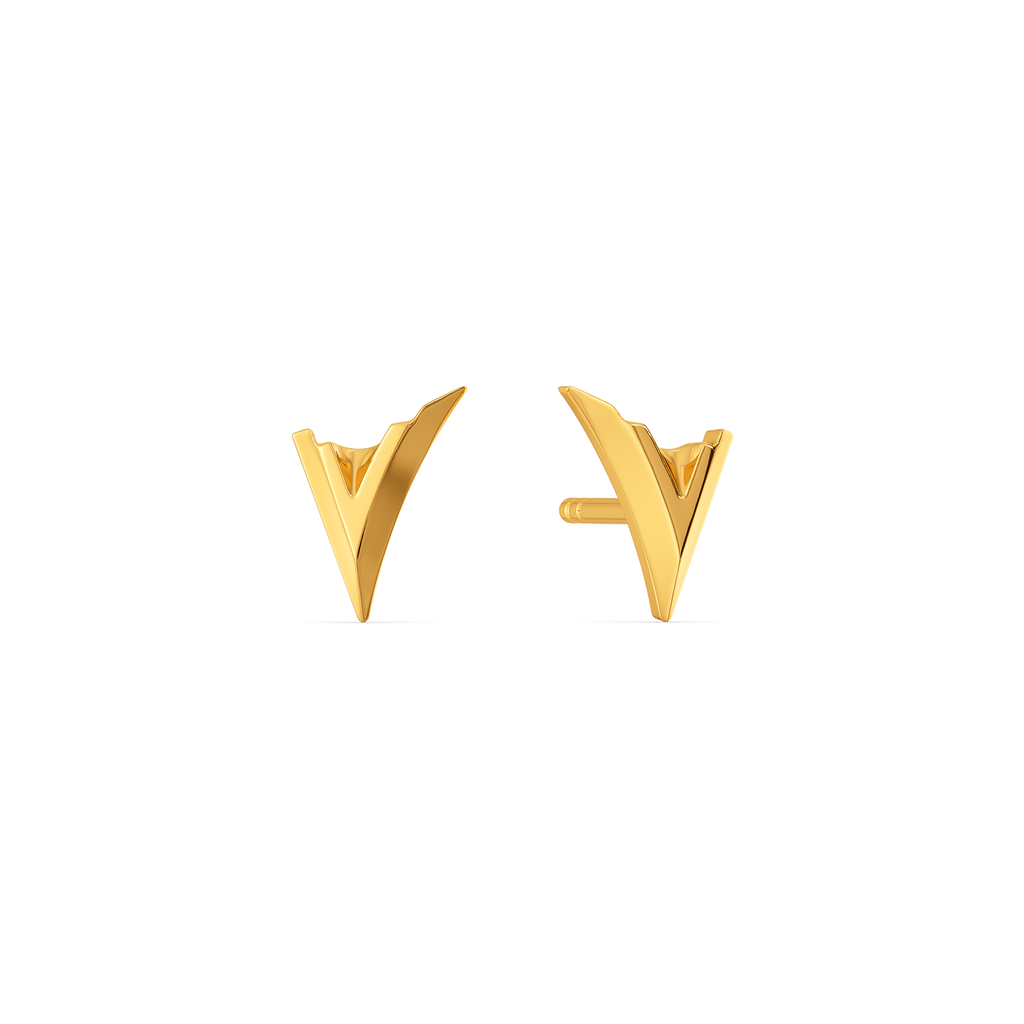 Punk Polished Gold Earrings
