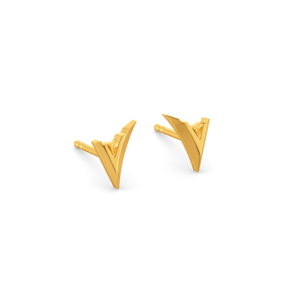 Punk Polished Gold Earrings