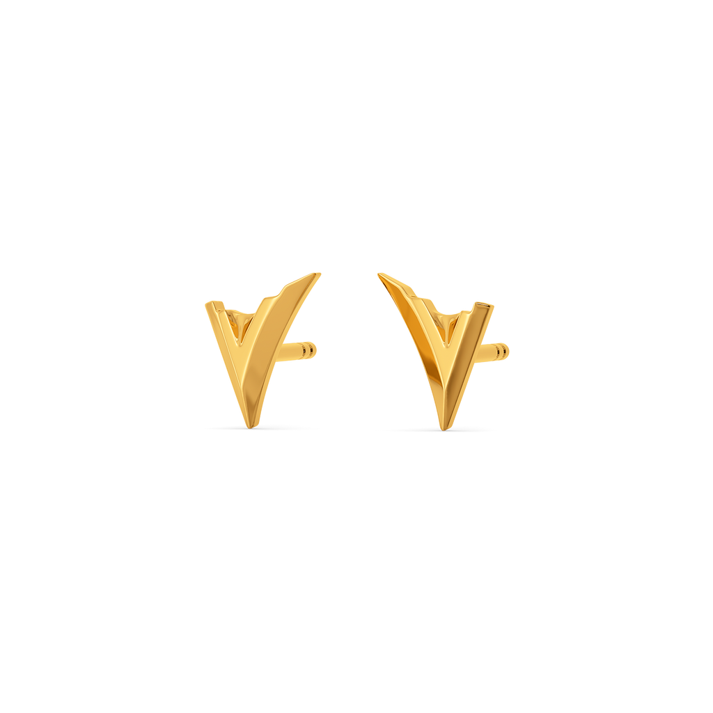 Punk Polished Gold Earrings