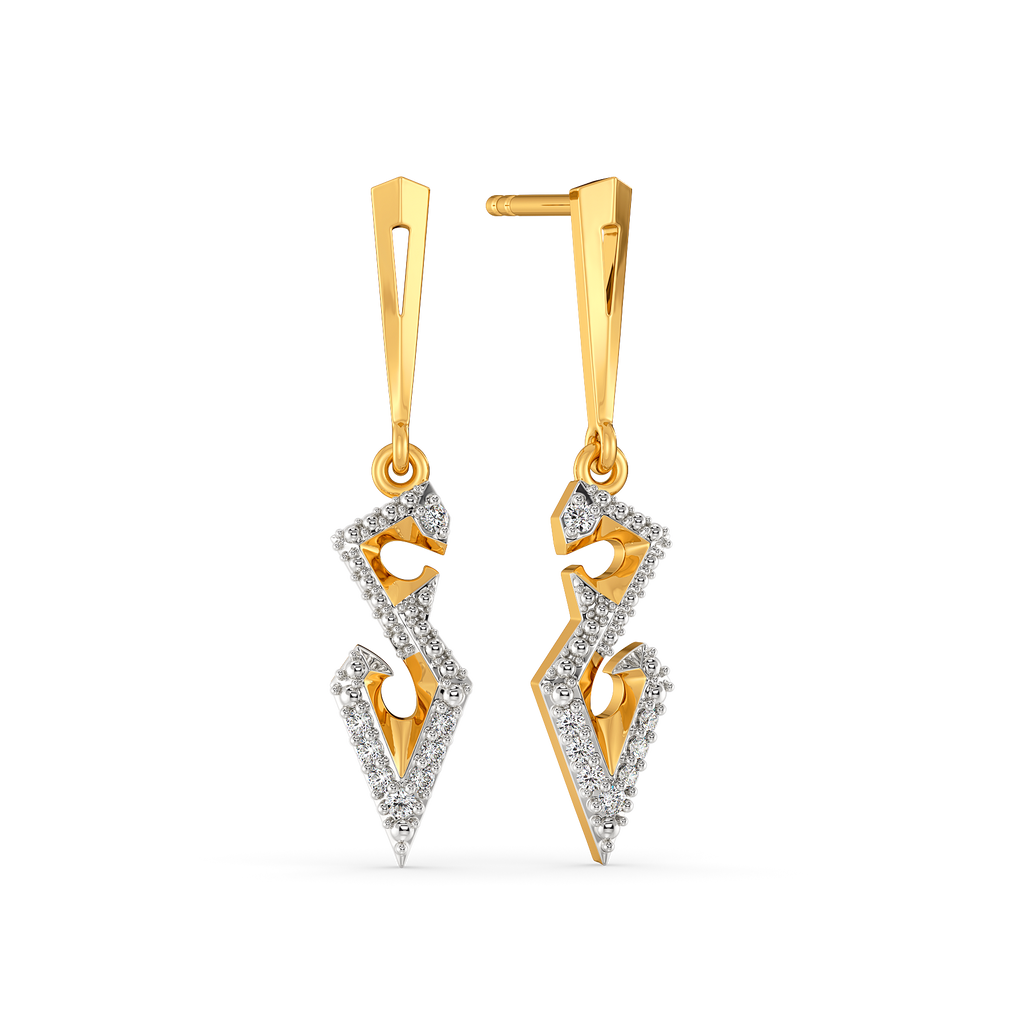 Rebelliously Put Diamond Earrings