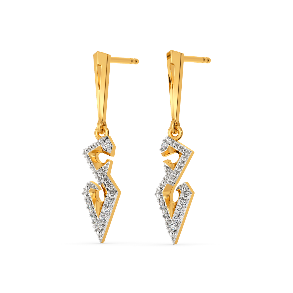 Rebelliously Put Diamond Earrings