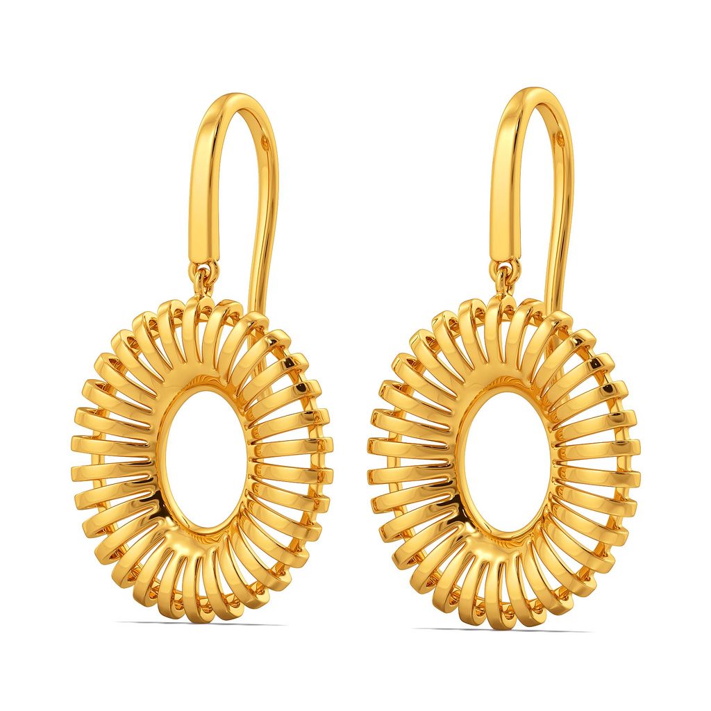 Cool Raffia Gold Earrings