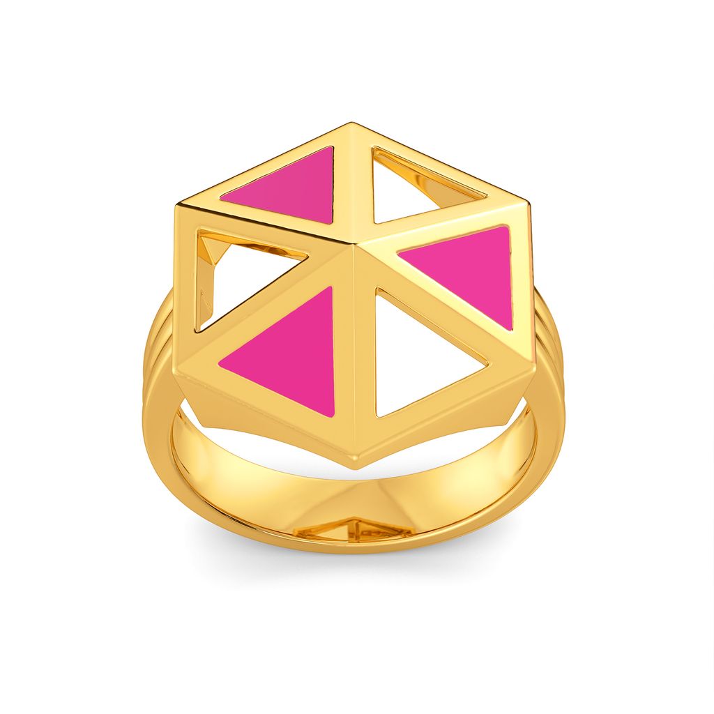 Pink Panache Gold Rings alternate view 2