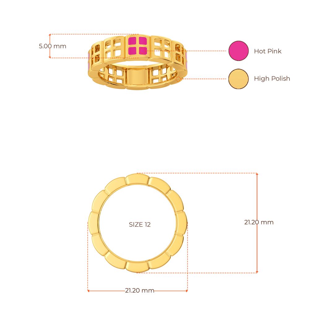 Pink Punch Gold Rings image