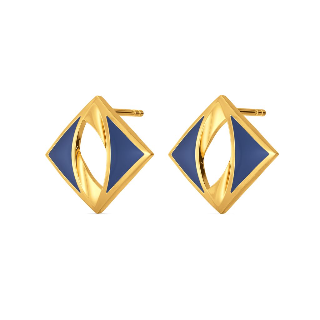 B Positive Gold Earrings
