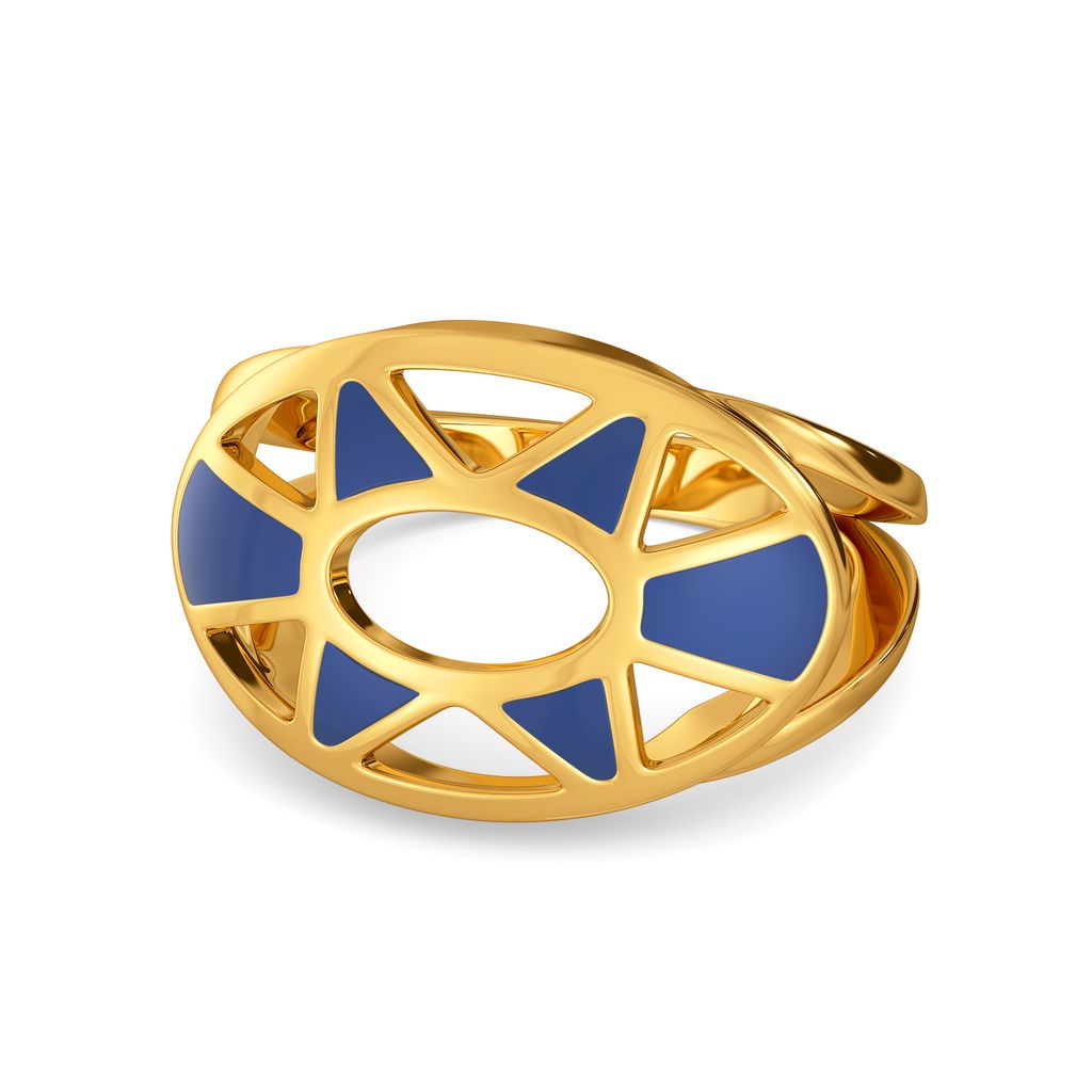 Whirls O Blue Gold Rings alternate view 3