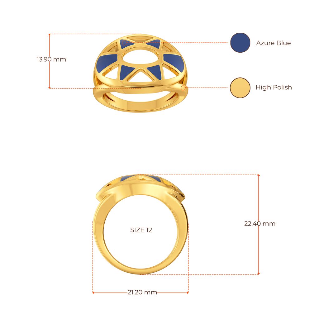 Whirls O Blue Gold Rings image