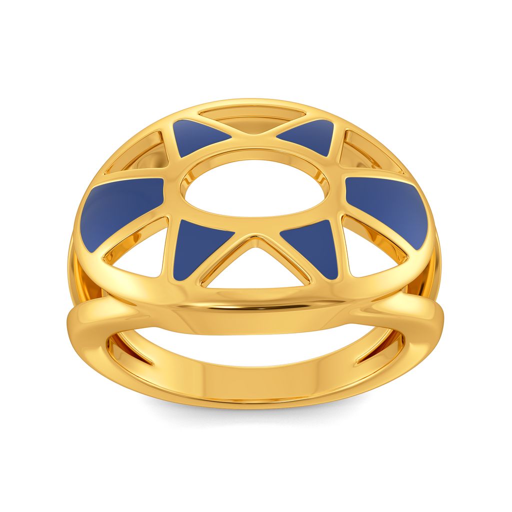 Whirls O Blue Gold Rings alternate view 2