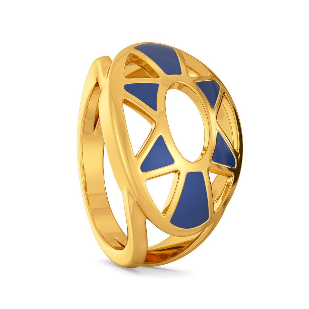 Whirls O Blue Gold Rings image