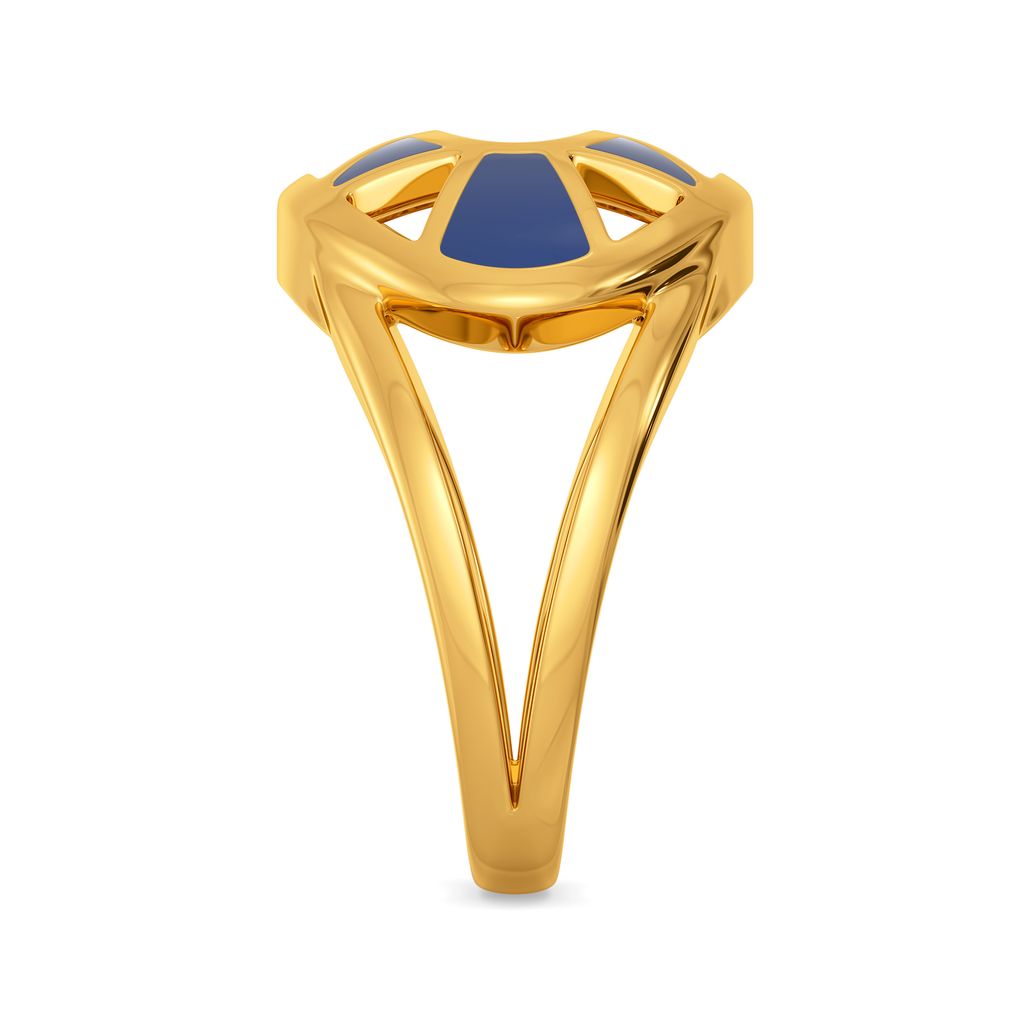 Whirls O Blue Gold Rings image
