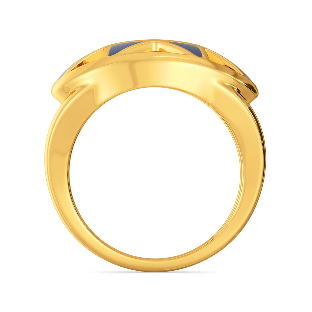 Whirls O Blue Gold Rings image