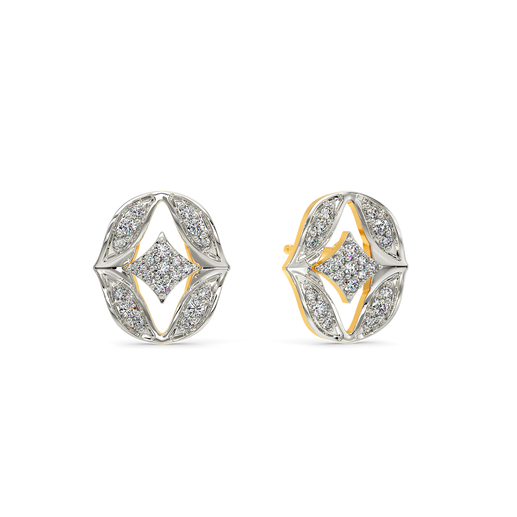 Ruffle Mood Diamond Earrings