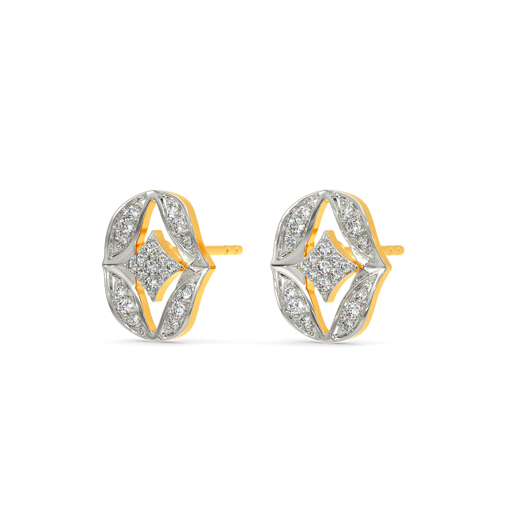 Ruffle Mood Diamond Earrings
